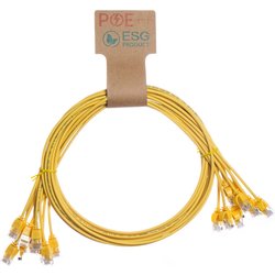 Cablenet 1M Cat6 RJ45 Yellow U/Utp Lsoh 30AWG Slim Snagless Booted Pat