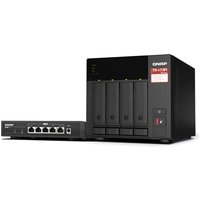 QNAP TS-473A + QSW-1105-5T Bundle Pack NAS Tower Ryzen Embedded V1500B