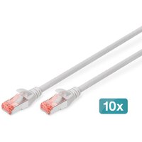 Digitus CAT 6 S/FTP patch cable. 10 pieces