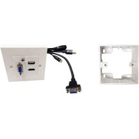 Vivolink WI221293 socket-outlet HDMI + VGA + USB A + 3.5mm White