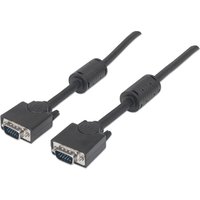 Manhattan VGA Monitor Cable (with Ferrite Cores). 3m. Black. Male to M