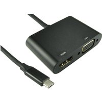 Cables Direct USB C TO HDMI 4K 30Hz + VGA 1080p @ 60Hz USB graphics ad
