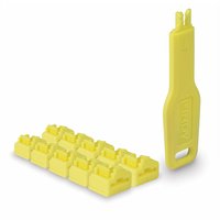 Lindy RJ45 Port Locks Yellow. 10x + 1 Key