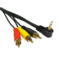 Cables Direct 3.5 mm - 3 RCA 3m audio cable 3.5mm 3 x RCA Black