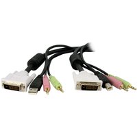 StarTech.com KVM Cable for DVI and USB KVM Switches with Audio & M