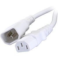 Cablenet 2m IEC C14 - IEC C13 White PVC 0.75mm Power Leads