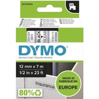 Dymo 45010/S0720500 DirectLabel-etikettes black on Transparent 12mm x