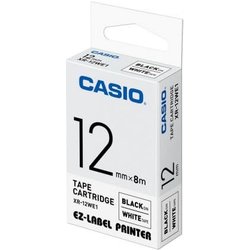 Casio XR-12WE1 Ribbon Black On White 12Mm X 8M For Casio Labelprinter Casio XR-12WE1 Ribbon Black On White 12Mm X 8M For Casio Labelprinter