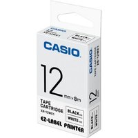 Casio XR-12WE1 Ribbon black on white 12mm x 8m for Casio Labelprinter