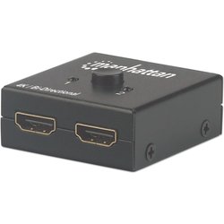 Manhattan HDMI Switch 2-Port. 4K@30Hz. Bi-Directional. Black. Displays