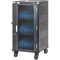 Manhattan Laptop Charging Cart/Trolley via AC Adapter (UK) 30-bay. Ins