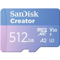 SanDisk Creator 512 GB MicroSDXC UHS-I Class 10