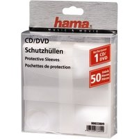 Hama CD/DVD Protective Sleeves. Pack of 50 50 discs Transparent