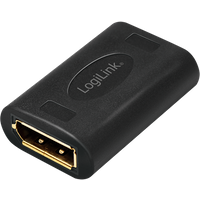 LogiLink DisplayPort adapter. DP/F to DP/F. 8K/60 Hz. black