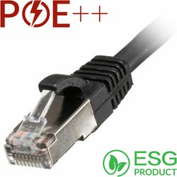 Cablenet 0.5M Cat6A RJ45 Black S/Ftp Lsoh 26AWG Snagless Booted Patch