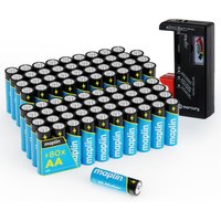 Maplin 80x AA LR6 1.5V Alkaline Batteries 7 Year Shelf Life High Perfo
