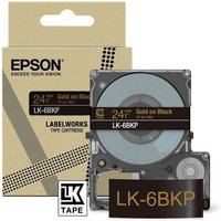 Epson C53S672096/LK-6BKP DirectLabel-etikettes black on gold 24mm x 8m