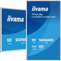 iiyama LH5581UHSG-1AG Signage Display Digital signage flat panel 138.7 cm (54.6") Wi-Fi 500 cd/m 4K Ultra HD White Built-in processor Android 24/7
