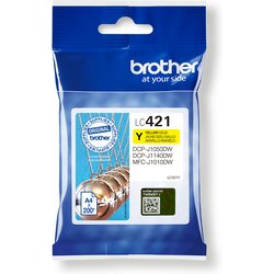 Brother LC-421Y Ink Cartridge Yellow. 200 Pages For Brother DCP-J 1050