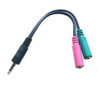 Microconnect AUDALS015 audio cable 0.25 m 3.5mm 2 x 3.5mm Black