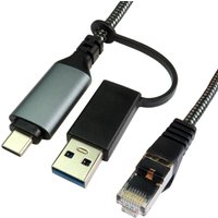 Cables Direct 5m USB-C/USB-A to RJ45 E Cable