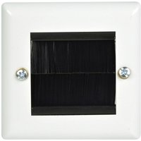 Cablenet CNL 1G FPlate BRUSH Wh STEEL