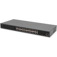 Digitus 24-Port Gigabit PoE Networkswitch.19 Zoll. L2 managed.2 Uplink