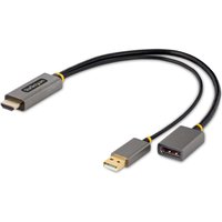 StarTech.com 1ft (30cm) HDMI to DisplayPort Adapter Cable. Active 4K 6