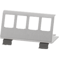 LogiLink DIN rail holder for 4 keystone modules. stainless steel