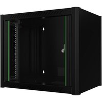 Lanview RWM09U45BL rack cabinet 9U Wall mounted rack Black