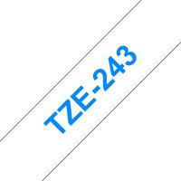 Brother TZE-243 DirectLabel blue on white 18mm x 8m for Brother P-Touc