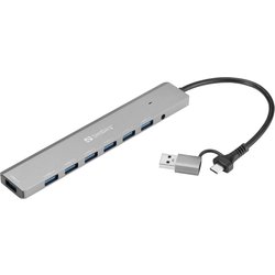 Sandberg USB-C/A To 7 X Usb 3.0 Hub