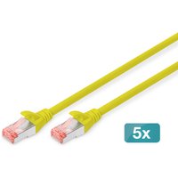 Digitus CAT 6 S/FTP patch cable. 5 pieces