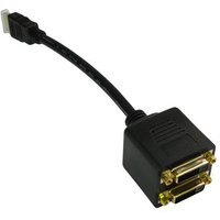 Cables Direct HDMI to DVI Splitter 0.12 m HDMI Type A (Standard) 2 x D