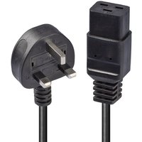 Lindy 2m UK 3 Pin Plug to IEC C19 Power Cable. Black