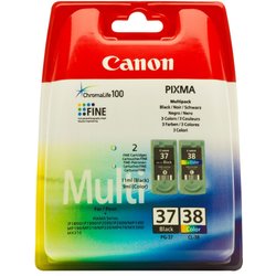 Canon 2145B009/PG-37+CL-38 Printhead Cartridge Multi Pack Black + Colo