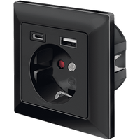 LogiLink Wall outlet 1 socket+ 1-port USB-A + 1port USB-C charger. bla