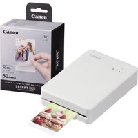 Canon Selphy QX20 Instant Photo Printer - Sand White - Printer + 60 Sh