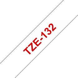 Brother TZE-132 Directlabel Red On Transparent Laminat 12Mm X 8M For B