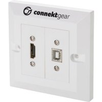 connektgear 3m Single Gang HDMI/USB Type B AV Cable Kit