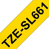 Brother TZE-SL661 DirectLabel black on yellow self-laminating 36mm x 8