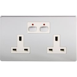 Energenie MIHO022 Socket-Outlet Chrome. White
