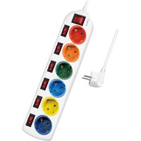 LogiLink LPS259 power extension 1.5 m 6 AC outlet(s) Indoor White
