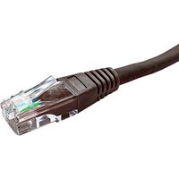 Cablenet 1m Cat5e RJ45 Brown U/UTP PVC 24AWG Flush Moulded Booted Patc