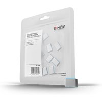 Lindy USB Type C Port Blockers (Without Key) - Pack of 10. Blue