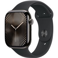Apple Watch Series 10 GPS + Cellular 46mm Slate Titanium Case with Bla