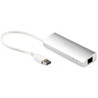 StarTech.com 3-Port Portable USB 3.0 Hub plus Gigabit Ethernet - Built