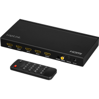 LogiLink HDMI switch. 4x1-Port. multiviewer. 1080p/60 Hz. scaler. seam