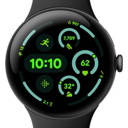 Google Pixel Watch 3 (45 Mm) – Android Smartwatch With Heart Rate Tracking, Advanced Running From Fitbit, Fitness Insights, 24-Hour Battery – Matte Black Aluminium Case – Obsidian Band – Wi-Fi
