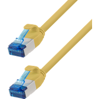 LogiLink Patch cable Cat.6A SLIM S/FTP LSZH. yellow. 7.50 m. SlimLine